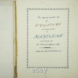 Signature November 1935. SIMON, Oliver, (Ed.) 1935 1st Edition SIGNED