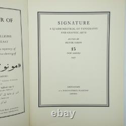 Signature November 1935. SIMON, Oliver, (Ed.) 1935 1st Edition SIGNED