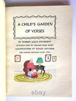 Signed 1st 1944 A Child's Garden of Verses R. L. Stevenson Limited Editions Club