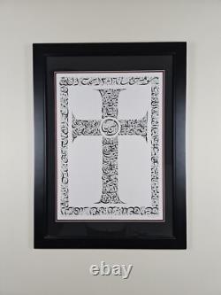 Signed Everitte Barbee Limited Edition Sanskrit Calligraphy Lithograph 31x23 Art