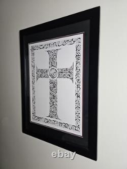 Signed Everitte Barbee Limited Edition Sanskrit Calligraphy Lithograph 31x23 Art
