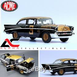 Signed Goldsmith Acme A1807001s 118 1957 Chevrolet Bel Air Smokey Yunick's #3