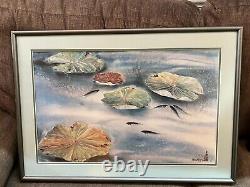 Signed Hsing Hua Chang Limited Edition Lithograph of a Fish Pond Lilly Pads