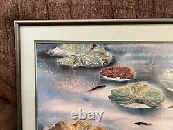 Signed Hsing Hua Chang Limited Edition Lithograph of a Fish Pond Lilly Pads