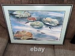 Signed Hsing Hua Chang Limited Edition Lithograph of a Fish Pond Lilly Pads