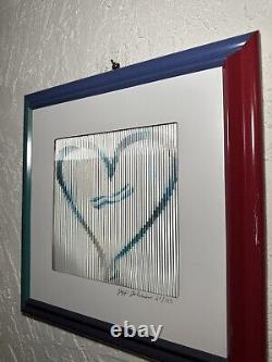 Signed Jeff Johnson Kinetic Holographic Art Hearts Limited edition 21 of 199