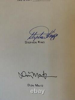 Signed Limited Edition W. Errata Sheet Desperation Stephen King #72
