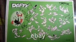 Signed Lithograph Daffy Duck Limited Edition 11,5 x 17,5