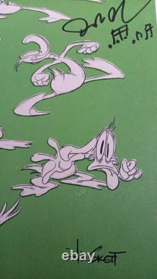 Signed Lithograph Daffy Duck Limited Edition 11,5 x 17,5