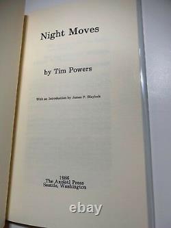 Signed Tim Powers Night Moves 1st/1st limited edition hardbound. Signed 2x