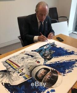 Sir Jackie Stewart Signed 3-Times F1 World Champion Giclee Limited Edition print