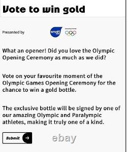 Smartwater Limited Edition 1 of 4 Signed Olympics 2024 Bottle Tyler Wright