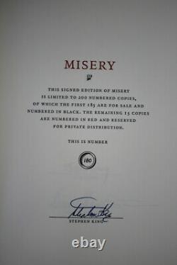 Stephen King (2018)'Misery', US signed limited edition, Suntup Press