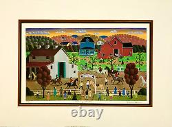 Steven Klein Folk Art (RIDING STABLES) 1966, Signed Limited Edition Serigraph