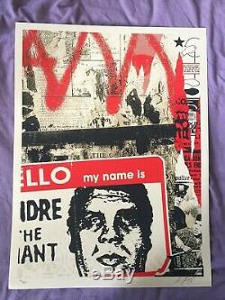 Street art print obey shepard fairey hello my name is signed limited edition