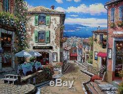 Sung Sam Park RENDEZVOUS IN NICE Hand Signed Limited Edition Giclee on Canvas