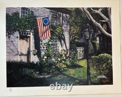 Susan Rios Nantucket Signed Serigraph 1/850 Limited Edition American Flag