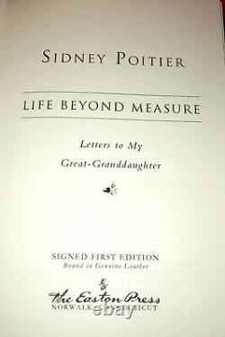 Sydney Poitier Signed Book Easton Press Limited Edition New