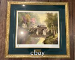 THOMAS KINKADE Signed Limited Edition Print S/N Hometown Bridge 2481/2950