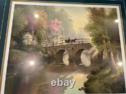 THOMAS KINKADE Signed Limited Edition Print S/N Hometown Bridge 2481/2950