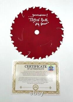 TOBIN BELL SIGNED Real 7 Circular Saw Blade Jigsaw John Kramer -COA & PICTURE