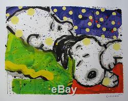 TOM EVERHART BORING SNORING Hand Signed Limited Edition Lithograph CHARLIE BROWN