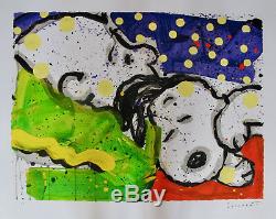 TOM EVERHART BORING SNORING Hand Signed Limited Edition Lithograph CHARLIE BROWN