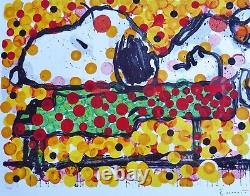 TOM EVERHART PLAY THAT FUNKY MUSIC Hand signed Lithograph Cartoon Snoopy dog COA