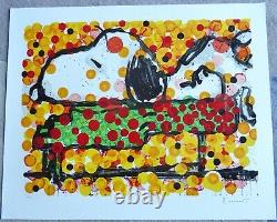 TOM EVERHART PLAY THAT FUNKY MUSIC Hand signed Lithograph Cartoon Snoopy dog COA