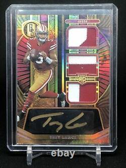 TREY LANCE Rookie 2021 Panini Gold Standard Triple Patch Auto 49ers RPA (37/49)