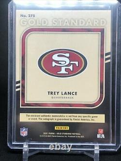 TREY LANCE Rookie 2021 Panini Gold Standard Triple Patch Auto 49ers RPA (37/49)