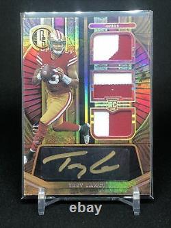 TREY LANCE Rookie 2021 Panini Gold Standard Triple Patch Auto 49ers RPA (37/49)