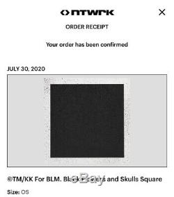 Takashi Murakami BLM Black Flowers and Skulls Square Print Limited Edition X/300