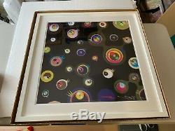 Takashi Murakami'Jellyfish Eyes Black 3 Framed. Signed. Limited Edition