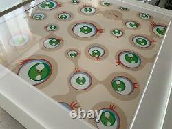 Takashi Murakami'Jellyfish Eyes Cream Framed. Signed. Limited Edition. Ltd