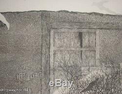 Tanaka Ryohei Etching Lingering Snow SCARCE & RARE! Signed, Limited Edition