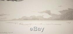 Tanaka Ryohei Etching Lingering Snow SCARCE & RARE! Signed, Limited Edition