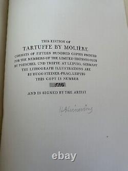 Tartuffe or the Hypocrite Moliere 1930 Signed Limit Editions Club #1396 of 1500