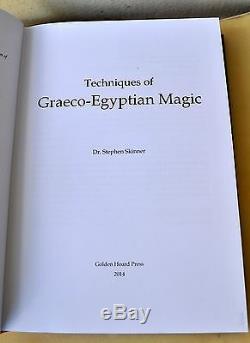 Techniques of Graeco-Egyptian Magic Deluxe Grimoire Signed Stephen Skinner RARE