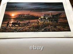 Terry Redlin Patiently Waiting Signed and Numbered Limited Edition Print 23x36