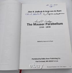 The Mauser Parabellum 1930-1946 SIGNED 1st Ed. #160/1090 Hallock & van de Kant