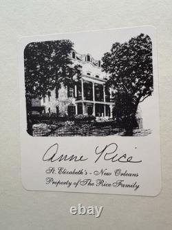 The Witching Hour, Anne Rice RARE From The Rice Family Library, Signed 1st Ed