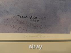 The image is a signed, limited-edition print (745/1000) by artist Paul Kuo, titl
