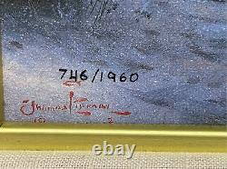 Thomas Kinkade Painting Limited Edition Moonlit Sleigh Ride Signed/Num. COA