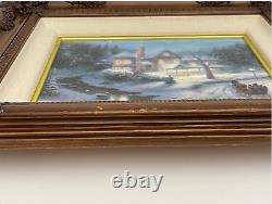 Thomas Kinkade Painting Limited Edition Moonlit Sleigh Ride Signed/Num. COA