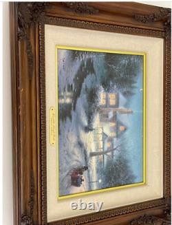 Thomas Kinkade Painting Limited Edition Moonlit Sleigh Ride Signed/Num. COA