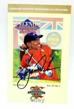 Tiger Woods Hand Signed Autographed 5.5x3.5 Limited Edition Legends Postcard COA