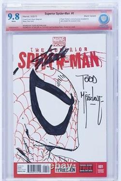 Todd Mcfarlane Hand Sketch Original Comic Art Signed Stan Lee Cbcs 9.8 Ss