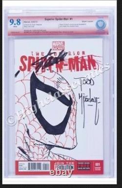 Todd Mcfarlane Hand Sketch Original Comic Art Signed Stan Lee Cbcs 9.8 Ss