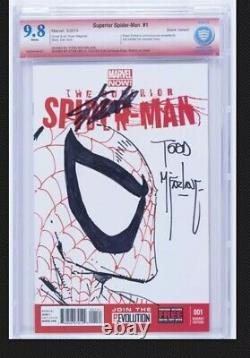 Todd Mcfarlane Hand Sketch Original Comic Art Signed Stan Lee Cbcs 9.8 Ss